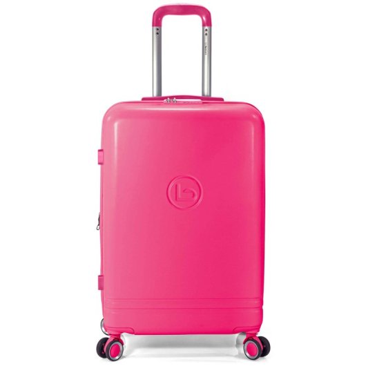 Mala de cabine expansível Benzi Bz5827rs-50, ABS, tamanho de cabine de 55 cm, 4 rodas duplas, fechadura de combinação de 3 dígitos, rosa
