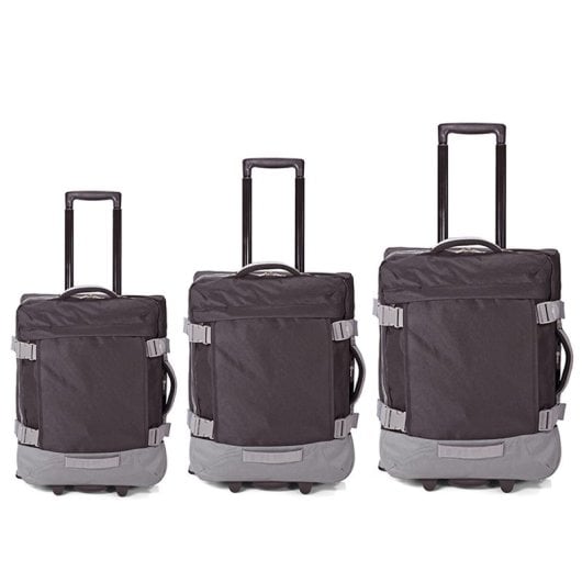 Conjunto de malas Benzi Bz5850n de 3 peças, 2 rodas, tamanho cabine 50cm, médio 60cm, grande 70cm, pega telescópica, preto