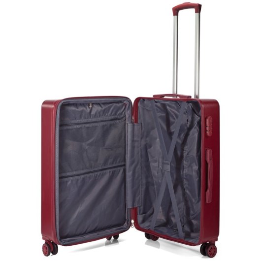 Benzi Bz5845a Juego De Maletas 3 Piezas Rígidas Extensibles Abs, Cabina 50 Cm Mediana 60 Cm Grande 70 Cm, 4 Ruedas Doble