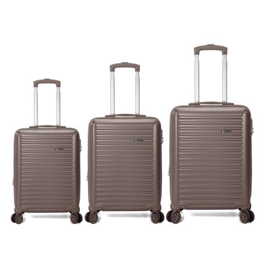 Benzi Bz5845oro Juego De Maletas 3 Piezas Rígidas Extensibles Abs, Cabina 50 Cm Mediana 60 Cm Grande 70 Cm, 4 Ruedas Dob