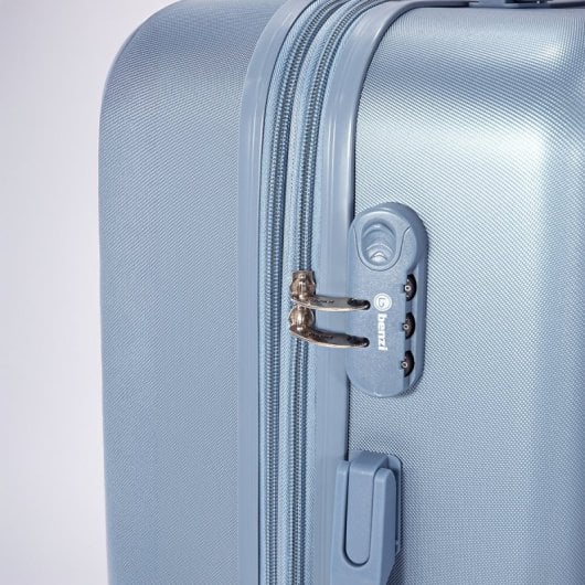 Conjunto de 3 malas rígidas expansíveis Benzi BZ5823GT: cabine 50cm, média 60cm, grande 70cm, com 4 rodas duplas, fechadura de combinação, cor bordeaux.