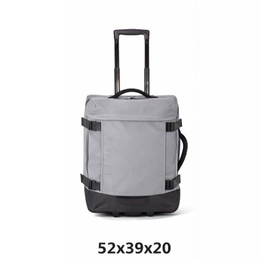 Mala de cabine Benzi Bz5850g-50, flexível, com 2 rodas, tamanho de cabine de 50 cm, pega telescópica, cinzenta.