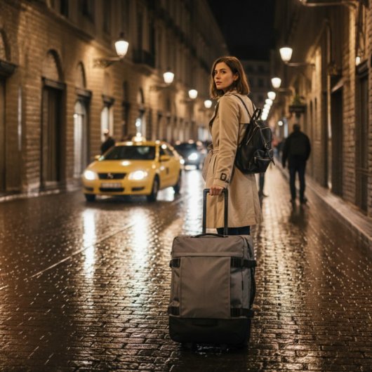 Mala de cabine Benzi Bz5850g-50, flexível, com 2 rodas, tamanho de cabine de 50 cm, pega telescópica, cinzenta.