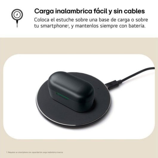 Auriculares LG XBOOM Buds Plus inalámbricos Bluetooth con Cancelación Activa de Ruido, micrófono triple y resistencia IP