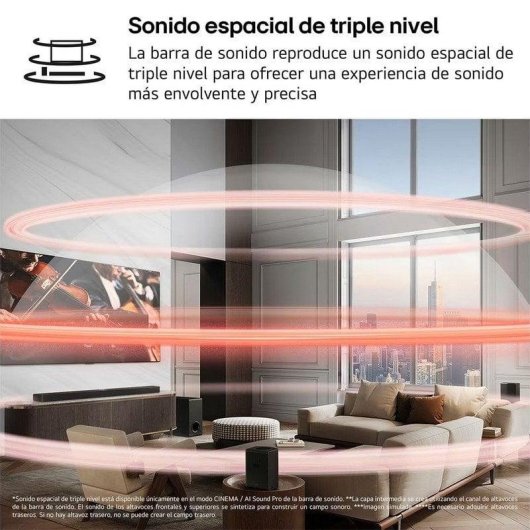 Soundbar LG S70TY 3.1.1 400W Bluetooth HDMI eARC Subwoofer Dolby Atmos