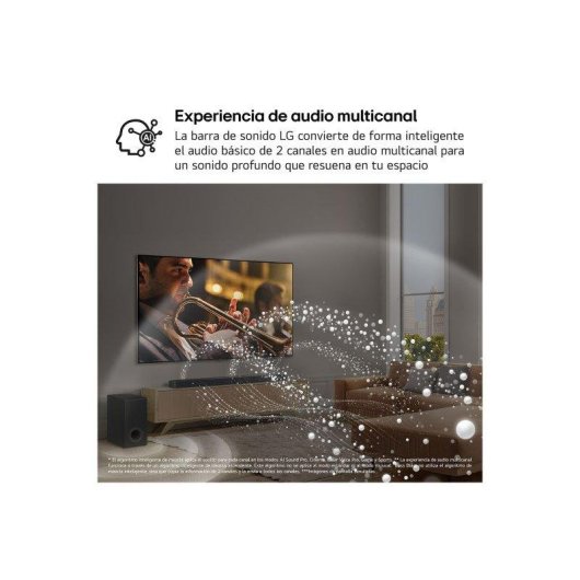 Barra de sonido LG S70TY Bluetooth HDMI eARC 400W Dolby Atmos Subwoofer inalámbrico
