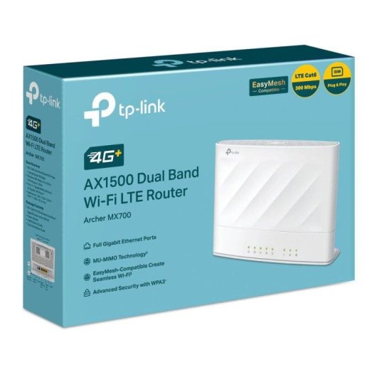 Router TP-Link Archer MX700 4G+ WiFi 6 1,2Gbps Doble Banda EasyMesh