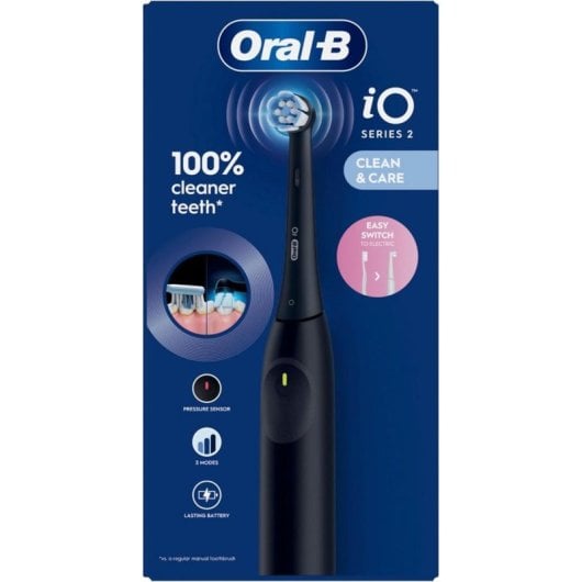 Elektrische Zahnbürste Oral-B iO2 Schwarz mit Drucksensor und 3 Modi