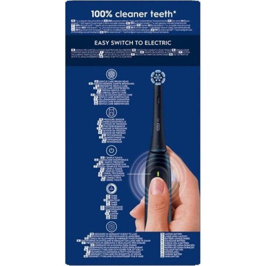 Oszillierende Zahnbuerste Oral-B iO2 Schwarz 3 Modi Drucksensor Timer