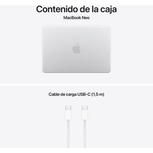 Apple MacBook Neo 13" Apple A18 Pro 8GB 256GB SSD GPU 5 núcleos macOS Plata