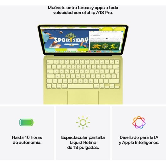 Apple MacBook Neo 13" Apple A18 Pro 8GB 256GB SSD GPU 5 núcleos macOS Plata