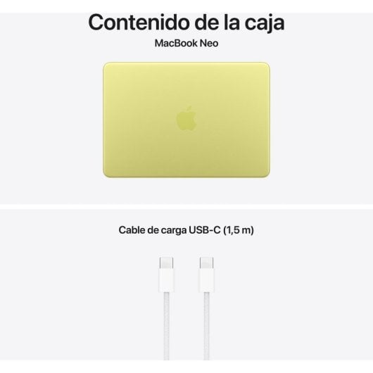 Apple MacBook Neo 13" Apple A18 Pro 8GB 256GB SSD GPU 5 núcleos macOS Cítrico