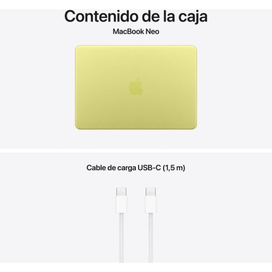 Apple MacBook Neo 13" Apple A18 Pro 8GB 512GB SSD GPU 5 núcleos macOS Touch ID Cítrico
