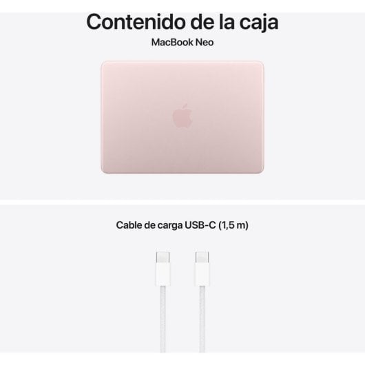 Apple MacBook Neo 13" Apple A18 Pro 8GB 256 GB SSD GPU 5 núcleos macOS Rosa Nube