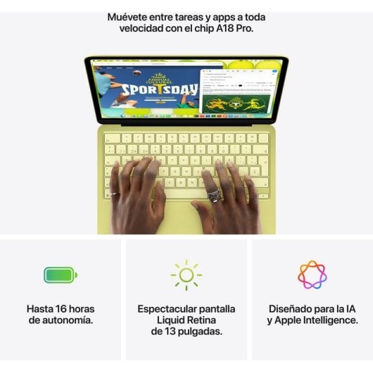 Apple MacBook Neo 13" Apple A18 Pro 8GB 512GB SSD GPU 5 núcleos macOS Touch ID Rosa Nube