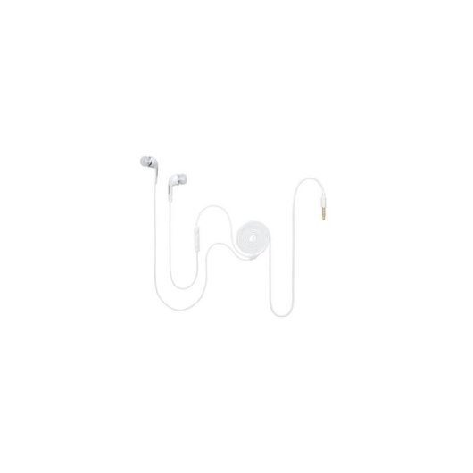 Auriculares Samsung EHS64 com fio jack 3,5 mm chamadas música controlo volume brancos