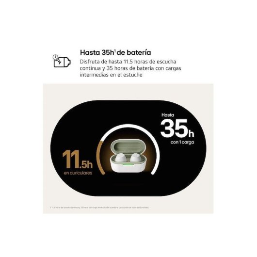 Auriculares LG Xboom Buds Lite inalámbricos Bluetooth con micrófono y controles táctiles blancos