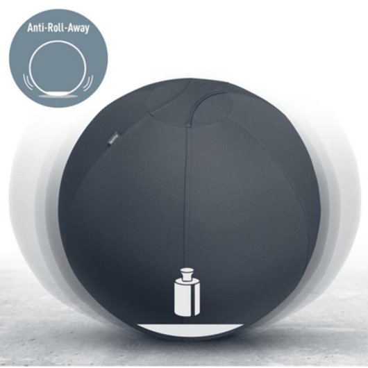 Silla puff Leitz Ergo balón gris 75 cm tela interior tope seguridad