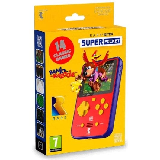 Evercade HyperMegaTech Rare Super Pocket Retro ARM 14 Jogos Edição Especial Roxo
