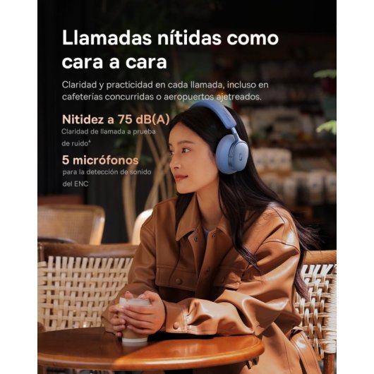 Auriculares Baseus Inspire XH1 Inalámbricos Bluetooth Cancelamento de Ruído Hi-Res Azul Crepúsculo