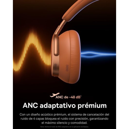 Auriculares Baseus Inspire XH1 kabellos Bluetooth mit Geräuschunterdrückung, Hi-Res, Orange