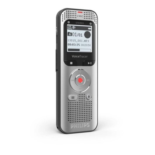 Dictafone Philips Voice Tracer DVT2050/00 estéreo 8GB LCD FM USB