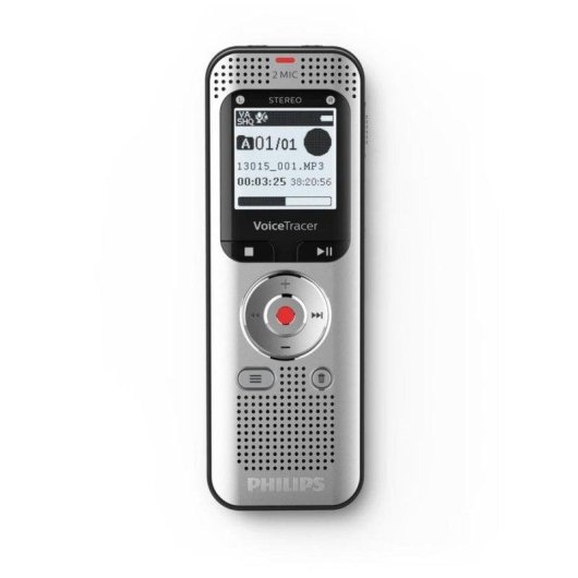 Dictafone Philips Voice Tracer DVT2050/00 estéreo 8GB LCD FM USB
