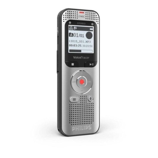 Dictafone Philips Voice Tracer DVT2050/00 estéreo 8GB LCD FM USB