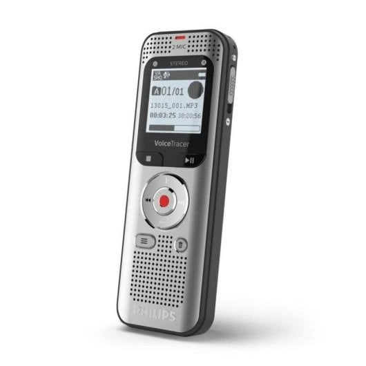Dictafone Philips Voice Tracer DVT2050/00 estéreo 8GB LCD FM USB