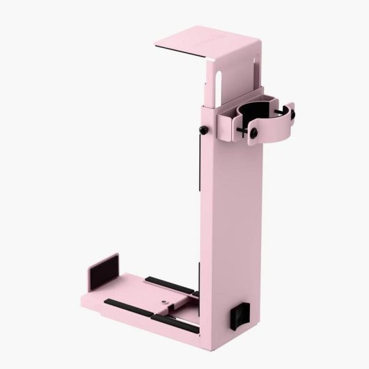 Arozzi AZ-PCMOUNT-PNK PC-Halterung Untertisch Stahl Rosa Höhenverstellbar Max 30 kg