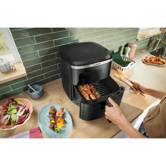 Freidora de aire Bosch Serie 6 MAF671B1 7,2 L 1800 W con ventana