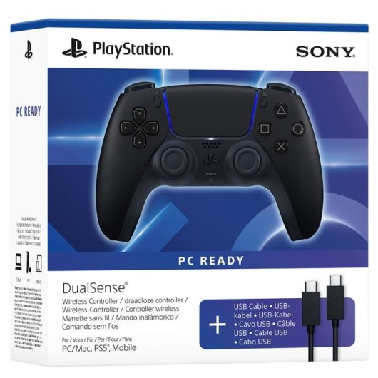 Sony DualSense V3 Midnight Black Mando Inalámbrico para PS5 + Cable + Indeca Cargador Dual