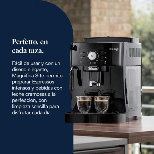 Cafetera Superautomática De'Longhi Magnifica S ECAM11.112.B 1,8L con espumador de leche