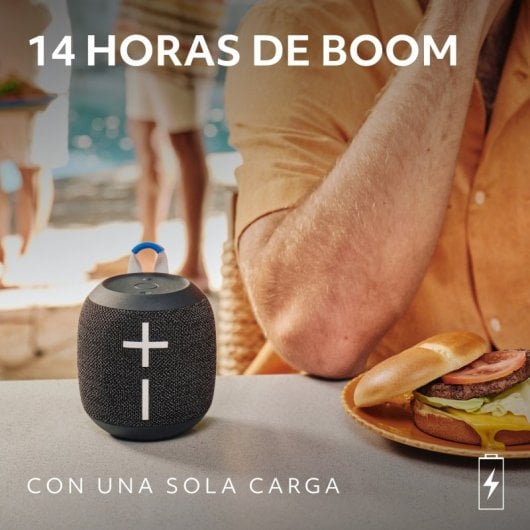 Altavoz portátil Ultimate Ears Wonderboom 4 Bluetooth sonido 360º, resistencia agua y polvo, negro