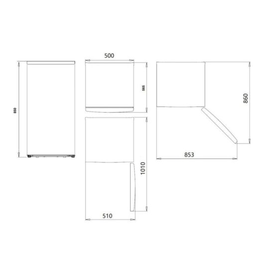 Congelador Aspes ACV855501E Vertical 91L Porta Reversível Classe E