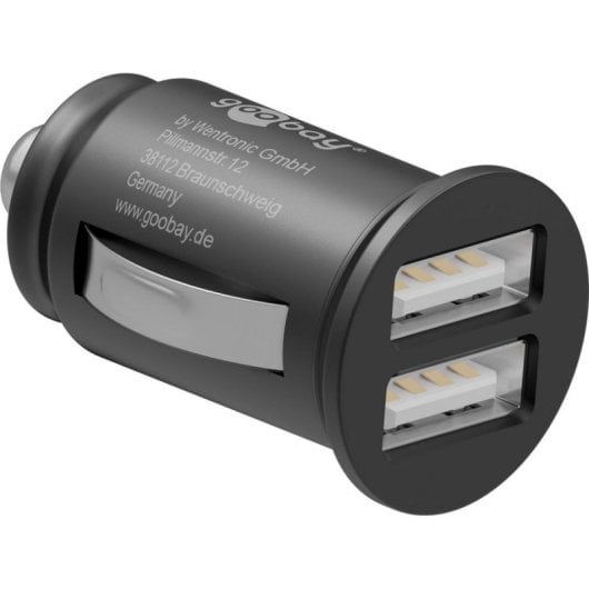 Cargador de coche Genérica doble USB 3,1A compacto negro