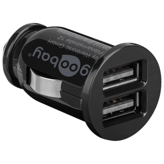 Cargador de coche Genérica doble USB 3,1A compacto negro