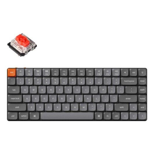 Teclado Keychron K3 Max 75% mecânico sem fios RGB switches Gateron Red