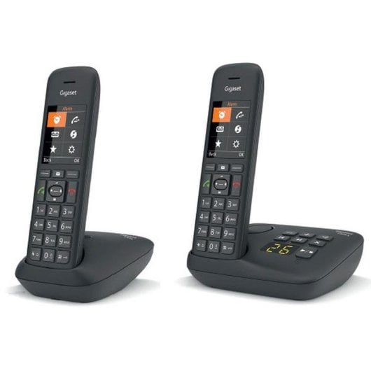 Telefon Gigaset C575A Duo Schwarz mit Anrufbeantworter und 200 Kontakte