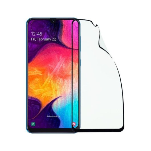 Película de proteção em vidro temperado totalmente inquebrável para Samsung Galaxy A50
