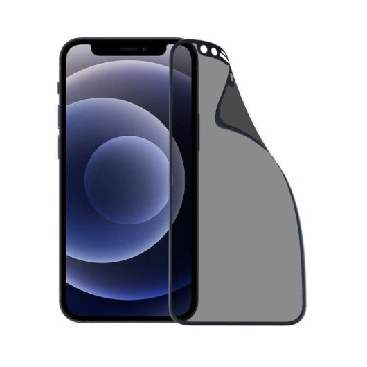Protetor de ecrã de vidro temperado anti-espionagem e inquebrável para iPhone 12 Mini