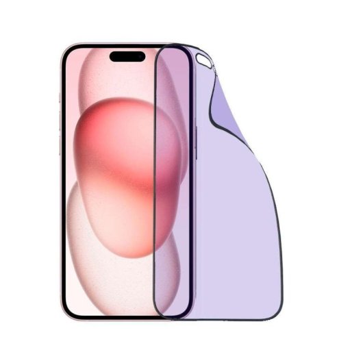 Película de vidro temperado inquebrável com proteção contra raios azuis para iPhone 16 Pro Max
