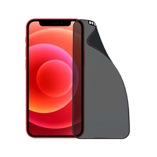 Protetor de ecrã de vidro temperado anti-espionagem inquebrável para iPhone 12