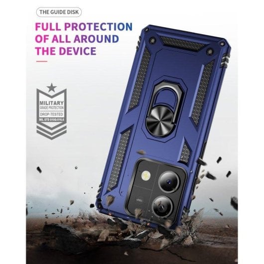 Funda para móvil Max Power Digital Magnética Anillo 360 Silicona Policarbonato Negra para Xiaomi Redmi Note 13 5G