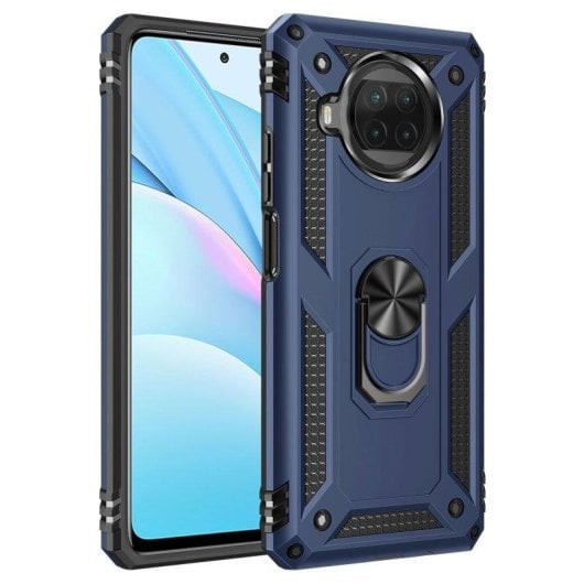 Funda para móvil Max Power Digital Anillo Giratorio Silicona Policarbonato Azul Antideslizante para Xiaomi Mi 10T Lite