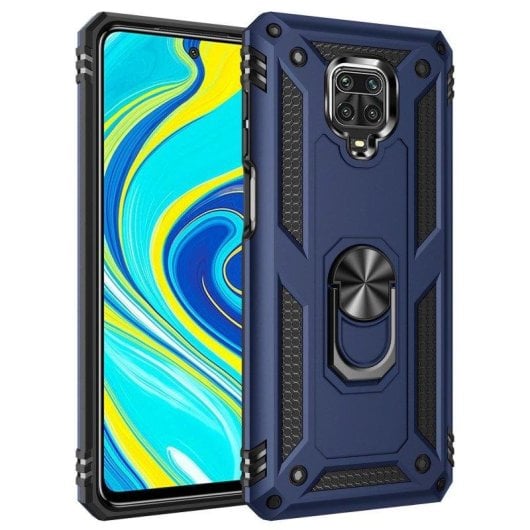 Funda para móvil Max Power Digital Anillo Giratorio Silicona Policarbonato Roja Antideslizante para Redmi Note 9 Pro y N