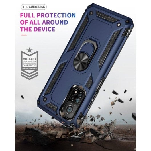 Funda para móvil Max Power Digital Anillo Giratorio Silicona Policarbonato Negra Antideslizante para Xiaomi Mi 10T/10T Pro 5G