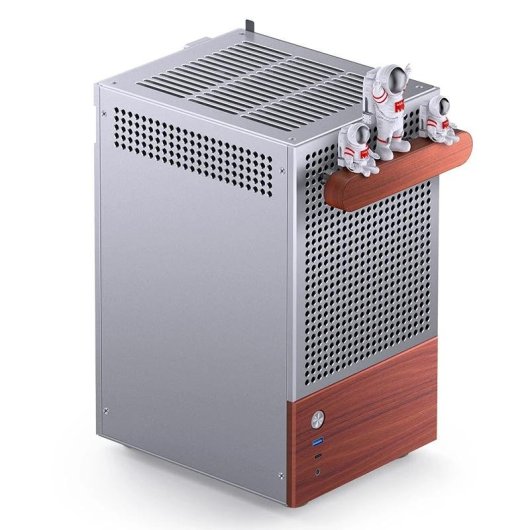 PC-Gehäuse Jonsbo T6 Mini Tower ITX Aluminium Holz Glasfenster