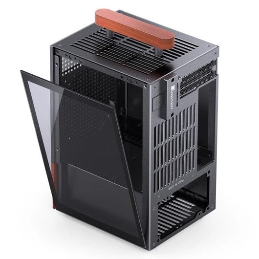 Boîtier PC Jonsbo T6 Mini Tower Noir Bois Verre Trempé ITX