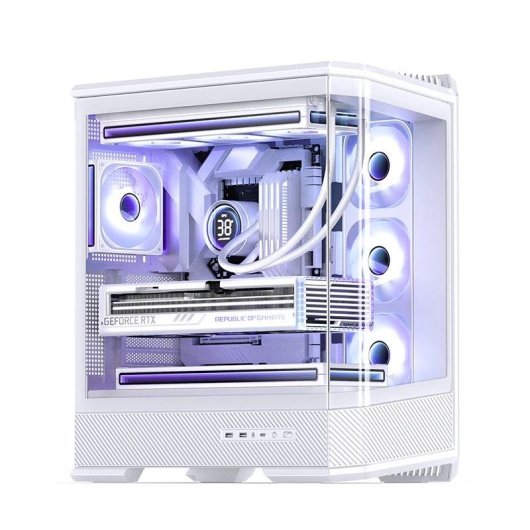 Caja PC Jonsbo D400 Blanca Acuario Cristal Templado ATX/Micro-ATX/Mini-ITX